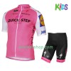 Kind Fietskleding (Fietsshirt + Fietsbroek Kort) 2017 Quick-Step Floors N004